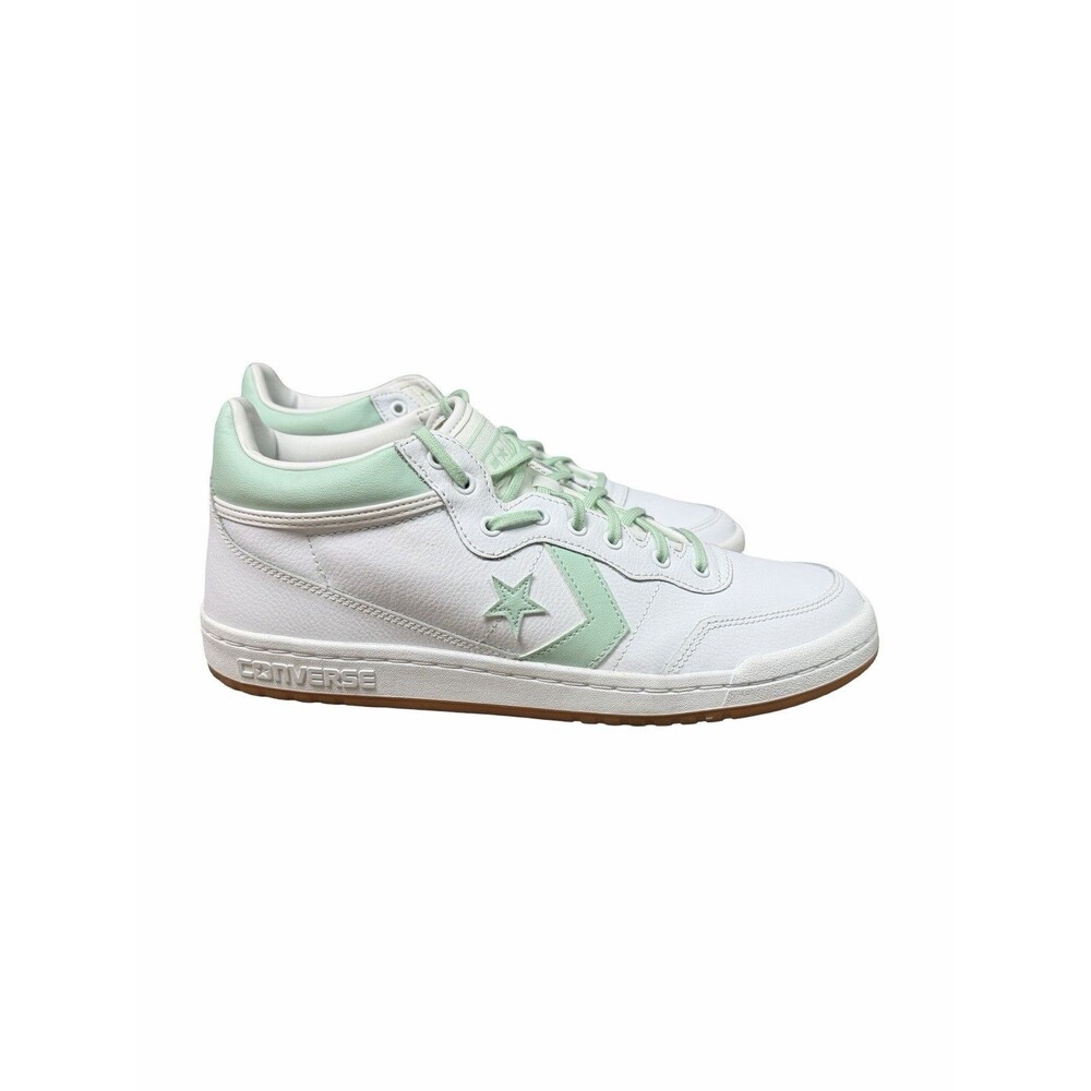 Converse Cons Fastbreak Pro Leather Mid Men’s 10.5 White Light Green Sneakers - Picture 3 of 11